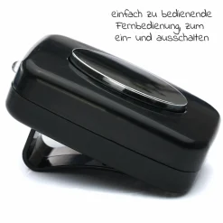Auto-Sicherheitsspiegel für Reboarder und Babyschalen mit LED-Licht - Schwarz