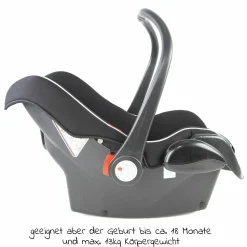 Autositzschale für Qeridoo Fahrradanhänger - Schwarz