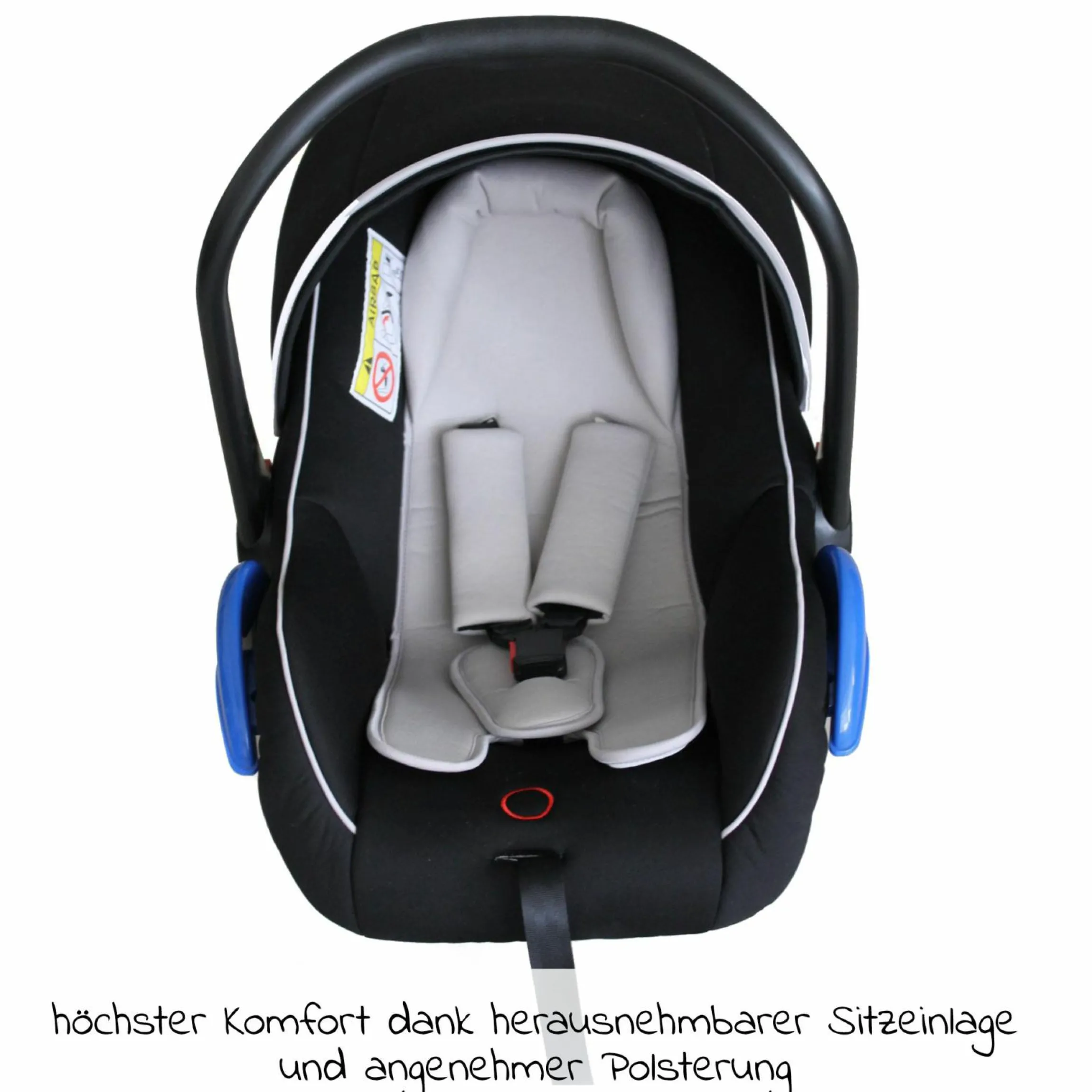 Autositzschale für Qeridoo Fahrradanhänger - Schwarz