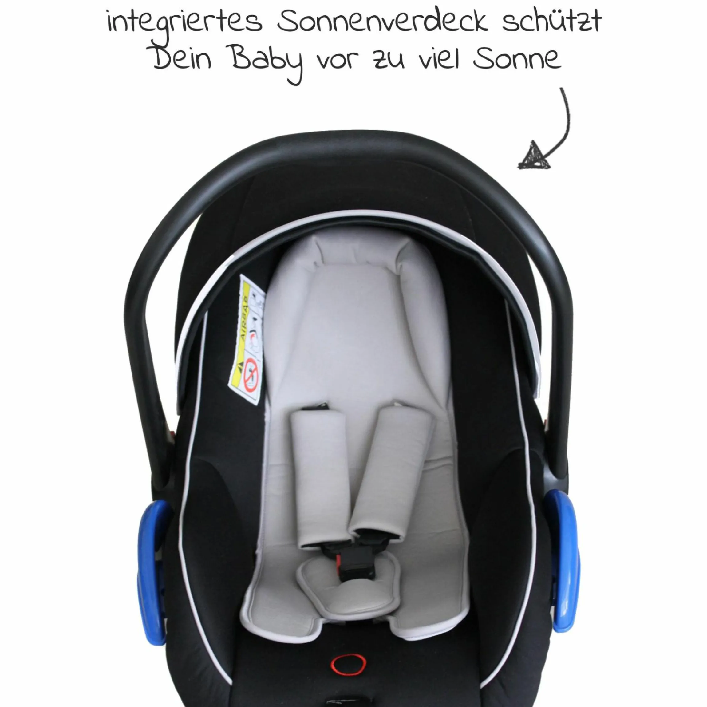 Autositzschale für Qeridoo Fahrradanhänger - Schwarz