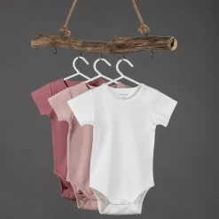 Baby Body Kurzarm OEKO-TEX® 3er Pack - Rose - Gr. 98