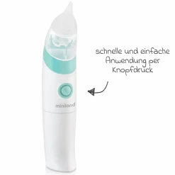 Baby Gesundheits-Set 13-tlg. - mit elektr. Nasensauger + 2 Fieberthermometer + Badethermometer + Pflege-Set - Mint