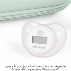 Baby Gesundheits-Set 13-tlg. - mit elektr. Nasensauger + 2 Fieberthermometer + Badethermometer + Pflege-Set - Mint