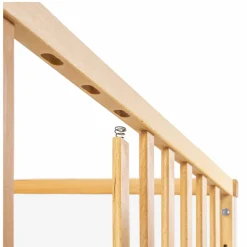 Baby- und Kinderbett Designline Deluxe Buche teilmassiv 70 x 140 cm - Natur Weiß