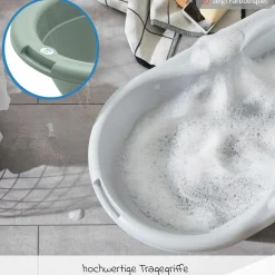 Baby-Badewanne Tilo - mit Anti-Rutschmatte - Sage Green
