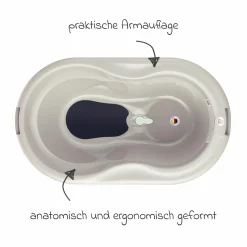 Baby-Badewanne Tilo - mit Anti-Rutschmatte - Cappuccino