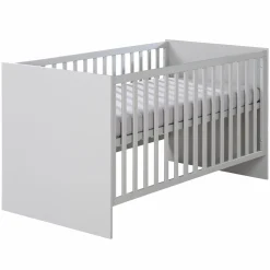 Babybett und Kinderbett Lea mit 3-fach höhenverstellbarem Lattenrost und 3 Schlupfsprossen 70 x 140 cm - Grau - Kollektion 2024