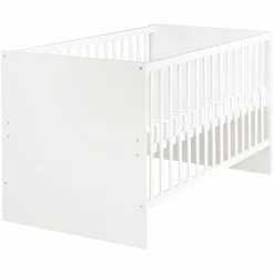 Babybett und Kinderbett Lilo mit 3-fach höhenverstellbarem Lattenrost und 3 Schlupfsprossen 70 x 140 cm - Weiß - Kollektion 2024