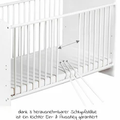 Babybett-Komplett-Set Classic-Line inkl. Bettwäsche, Himmel, Nestchen & Matratze Weiß 70 x 140 cm - Jungle