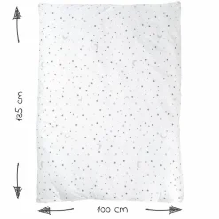 Babybett-Komplett-Set Weiß - inkl. Bettwäsche, Himmel, Nestchen & Matratze 70 x 140 cm - Sternenzauber Grau