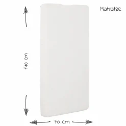 Babybett-Komplett-Set Weiß - inkl. Bettwäsche, Himmel, Nestchen & Matratze 70 x 140 cm - Sternenzauber Grau