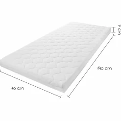 Babybett-Matratze Baby Soft 70 x 140 cm inkl. 2 Spannbettlaken + GRATIS Strampler & Shirt - Let`s have a Party