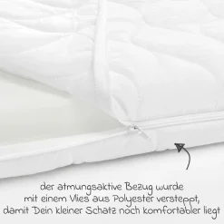 Babybett-Matratze Jan 70 x 140 cm inkl. 2 Spannbettlaken + GRATIS Body 4er Pack - Let`s have a Party