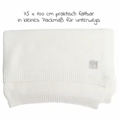 Babydecke Knitt Blanket in Strickoptik 75 x 100 cm - Vanille Ice