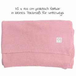Babydecke Knitt Blanket in Strickoptik 75 x 100 cm - Birdal Rose