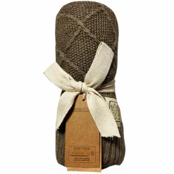 Babydecke Wool in Strickoptik aus 100% Merino Wolle 80 x 100 cm - Latte´