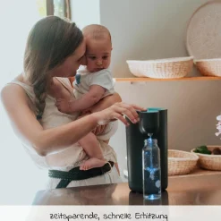 Babyflaschenzubereiter Milky Now + Gratis Milchpulverportionierer - Arctic Blue