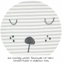 Baby-Mäxchen Außensack - Faces Stripes - Grey - Gr. 56/62