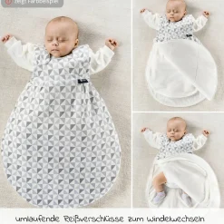 Baby-Mäxchen 3-tlg. - Faces Stripes Grey - Gr. 50/56