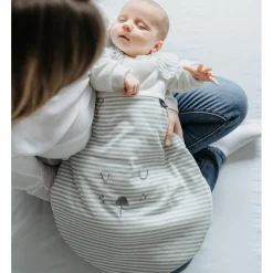 Baby-Mäxchen 3-tlg. - Faces Stripes Grey - Gr. 50/56