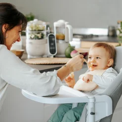 Babynahrungszubereiter Nutribaby Plus - schonendes Dampfgaren, Mixen, Sterilisieren, Aufwärmen & Auftauen - Mineral Beige