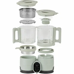 Babynahrungszubereiter Nutribaby Glass - schonendes Dampfgaren, Mixen, Sterilisieren, Aufwärmen & Auftauen - Green Celadon