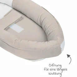 Babynest Cocoon mit Bauchgurt - Tetra Sand