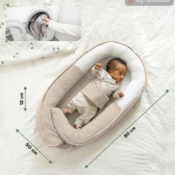 Babynest Cocoon mit Bauchgurt - Tetra Green