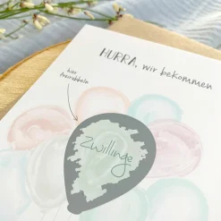 Baby-Rubbelkarte - Schwangerschaft - Wir bekommen Zwillinge