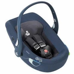 Babyschale Albert i-Size 1.2 ab Geburt - 18 Monate (40 cm - 85 cm, bis 13 kg) inkl. Neugeboreneneinlage, Sonnenverdeck & verstellbare Kopfstütze - Blueberry