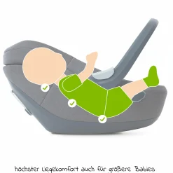 Babyschale Albert i-Size 1.2 ab Geburt - 18 Monate (40 cm - 85 cm, bis 13 kg) inkl. Neugeboreneneinlage, Sonnenverdeck & verstellbare Kopfstütze - Blueberry