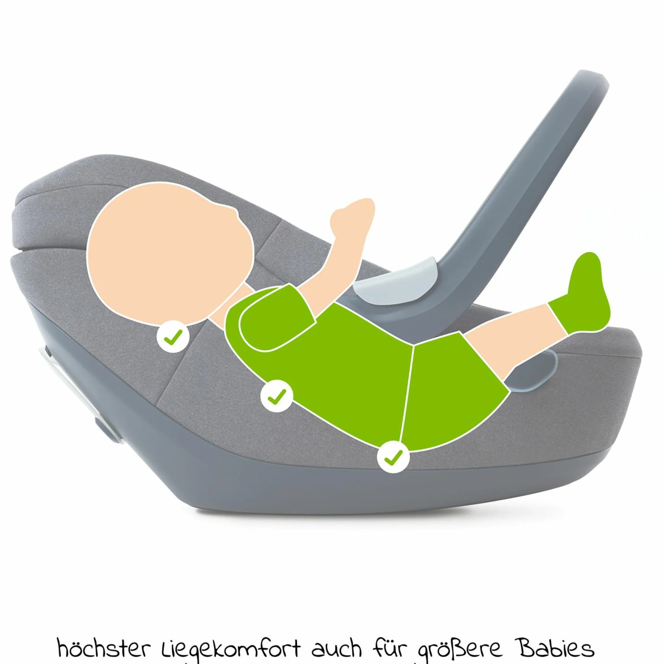 Babyschale Albert i-Size 1.2 ab Geburt - 18 Monate (40 cm - 85 cm, bis 13 kg) inkl. Neugeboreneneinlage, Sonnenverdeck & verstellbare Kopfstütze - Alfala