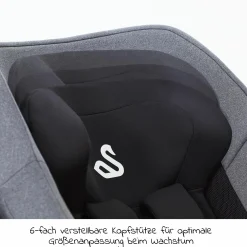 Babyschale Albert i-Size 1.2 ab Geburt - 18 Monate (40 cm - 85 cm, bis 13 kg) inkl. Neugeboreneneinlage, Sonnenverdeck & verstellbare Kopfstütze - Lime Sesame Grey