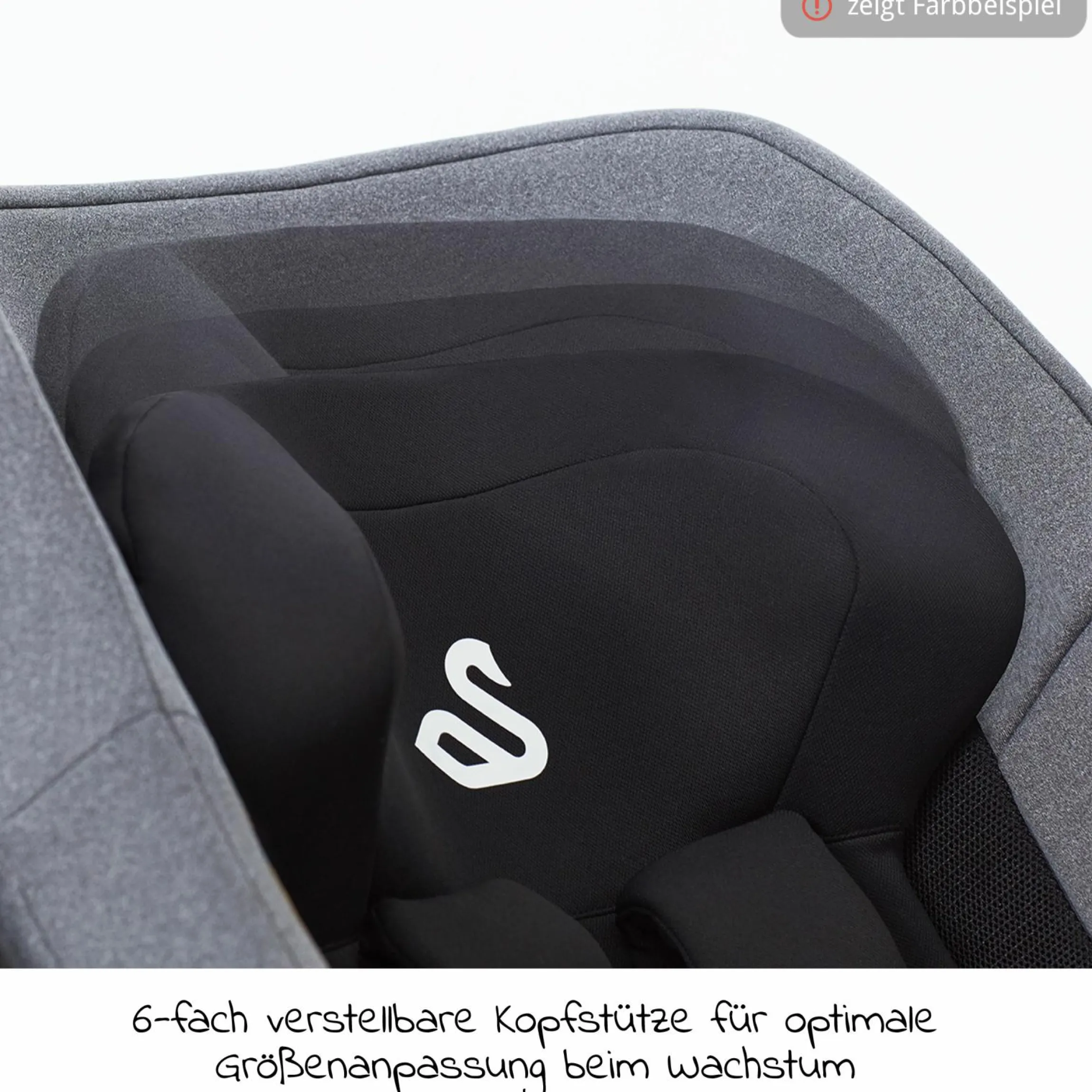 Babyschale Albert i-Size 1.2 ab Geburt - 18 Monate (40 cm - 85 cm, bis 13 kg) inkl. Neugeboreneneinlage, Sonnenverdeck & verstellbare Kopfstütze - Chia Black