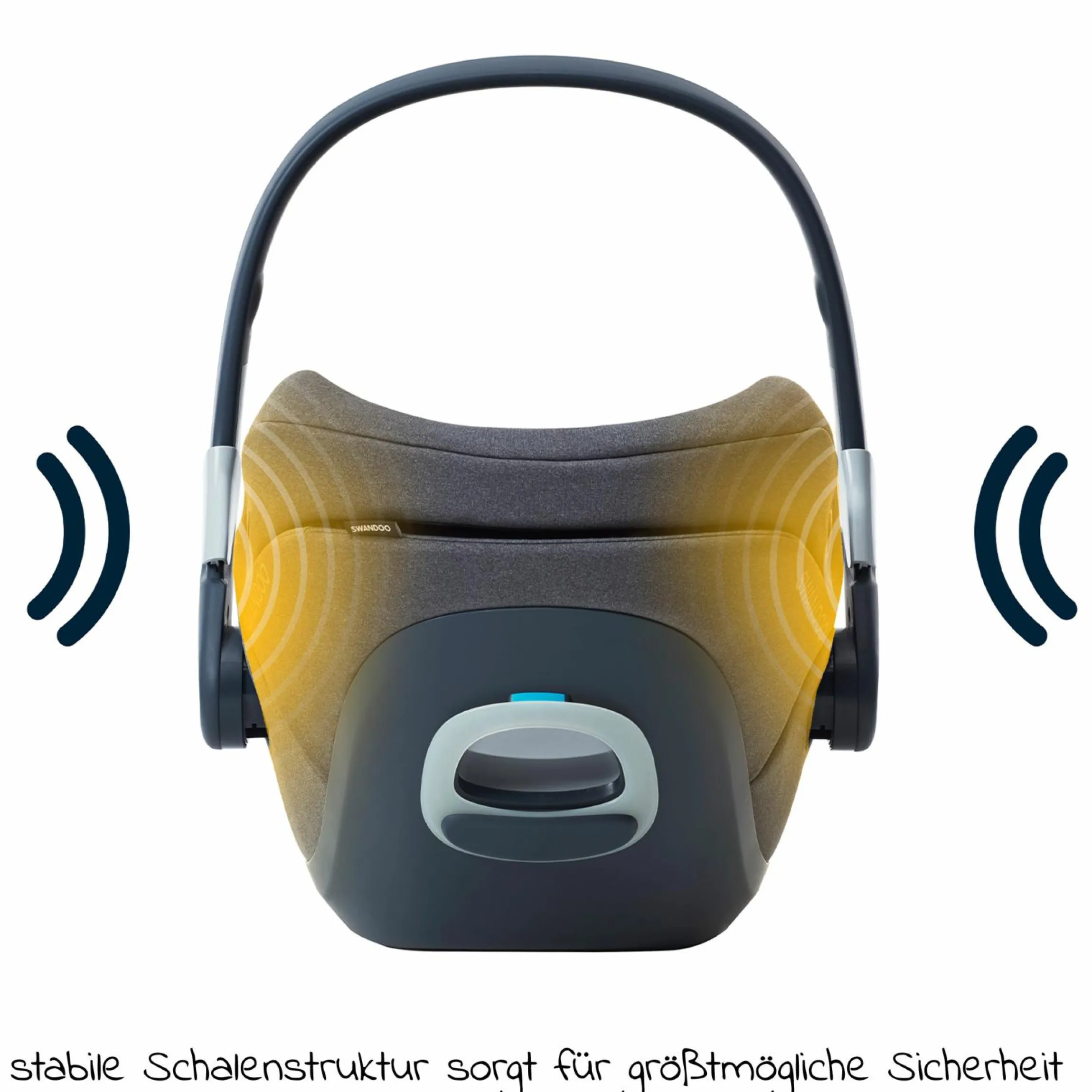 Babyschale Albert i-Size 1.2 ab Geburt - 18 Monate (40 cm - 85 cm, bis 13 kg) inkl. Neugeboreneneinlage, Sonnenverdeck & verstellbare Kopfstütze - Chia Black