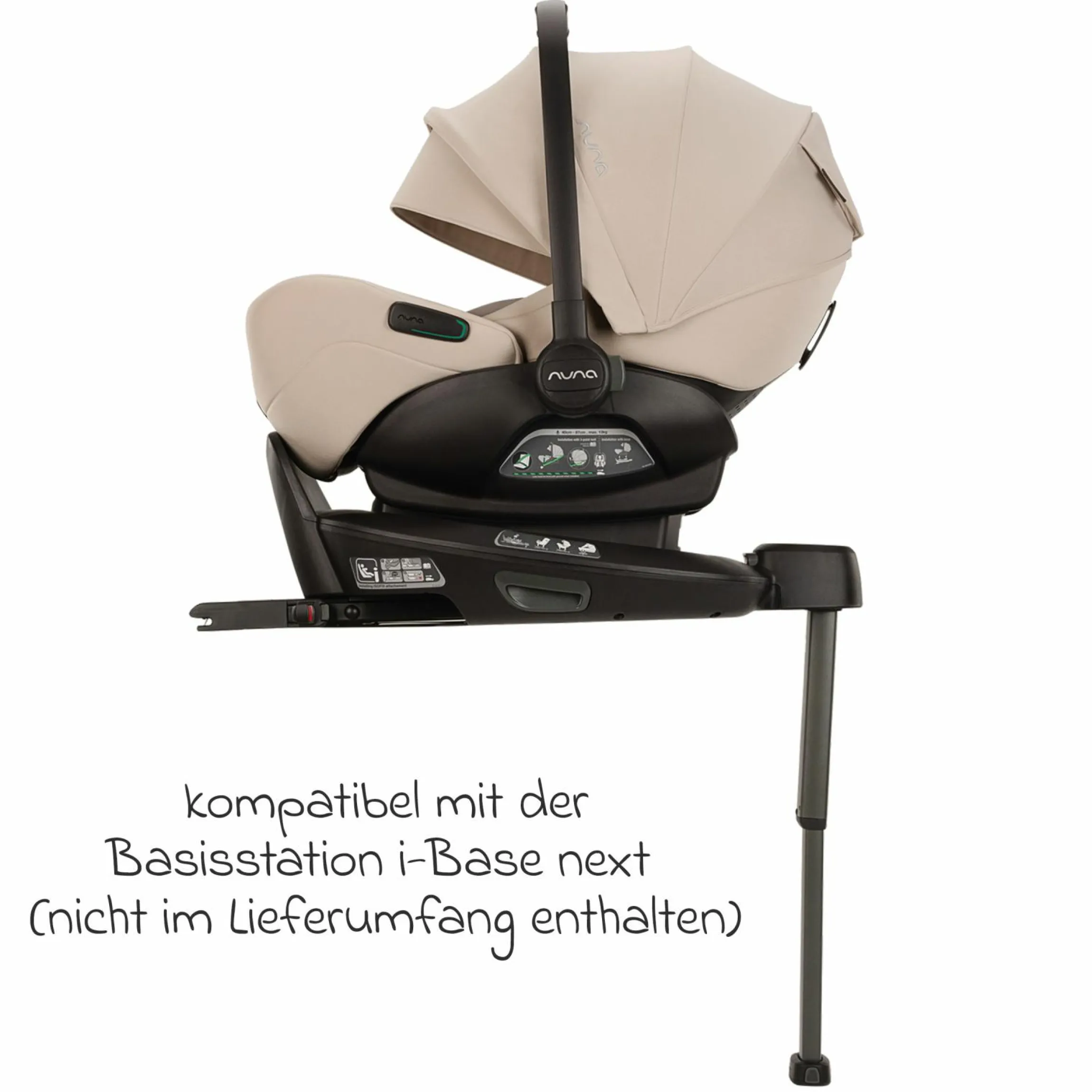 Babyschale ARRA flex i-Size ab Geburt bis 13 kg (40 cm - 87 cm) Liegeposition 157° inkl. Sitzverkleinerer & Sonnenverdeck nur 3,9 kg - Biscotti