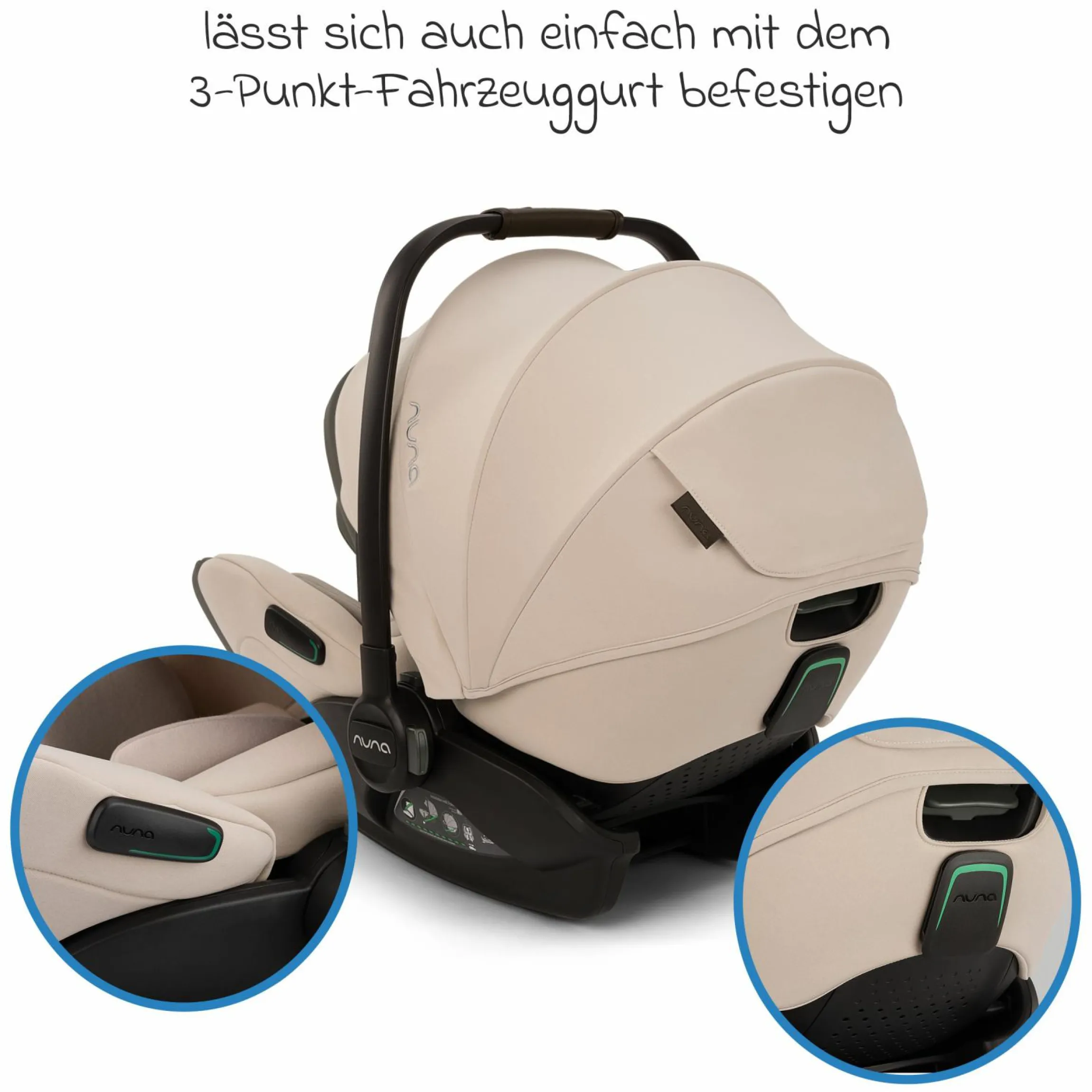 Babyschale ARRA flex i-Size ab Geburt bis 13 kg (40 cm - 87 cm) Liegeposition 157° inkl. Sitzverkleinerer & Sonnenverdeck nur 3,9 kg - Biscotti