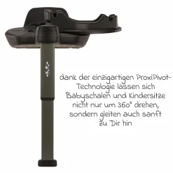 Babyschale ARRA flex i-Size inkl. Base Curv ab Geburt bis 13 kg (40 cm - 87 cm) Liegeposition 157° , Sitzverkleinerer, Sonnenverdeck, Polsterschutz, Spieltier - Biscotti