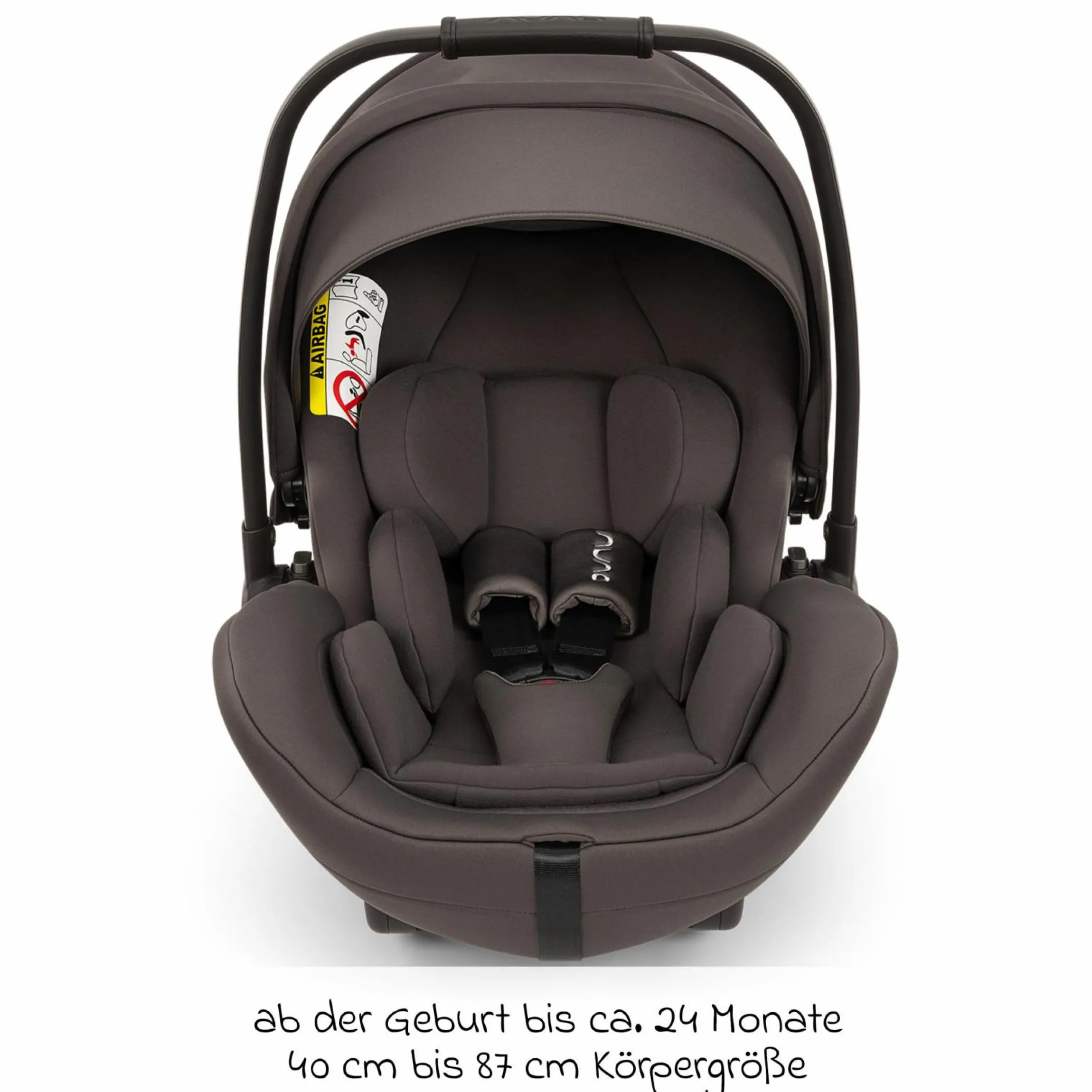 Babyschale ARRA flex i-Size ab Geburt bis 13 kg (40 cm - 87 cm) Liegeposition 157° inkl. Sitzverkleinerer & Sonnenverdeck nur 3,9 kg - Thunder
