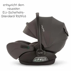 Babyschale ARRA flex i-Size ab Geburt bis 13 kg (40 cm - 87 cm) Liegeposition 157° inkl. Sitzverkleinerer & Sonnenverdeck nur 3,9 kg - Thunder