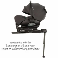 Babyschale ARRA flex i-Size ab Geburt bis 13 kg (40 cm - 87 cm) Liegeposition 157° inkl. Sitzverkleinerer & Sonnenverdeck nur 3,9 kg - Thunder