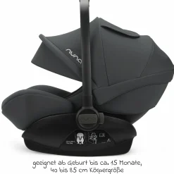 Babyschale ARRA next inkl. Base next ab Geburt bis 13 kg (40 cm - 85 cm) inkl. Sitzverkleinerer, Sonnenverdeck, Polsterschutz, Spieltier nur 3,5 kg - Ocean