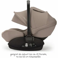Babyschale ARRA next i-Size ab Geburt bis 13 kg (40 cm - 85 cm) Liegeposition 157° inkl. Sitzverkleinerer & Sonnenverdeck nur 3,5 kg - Cedar