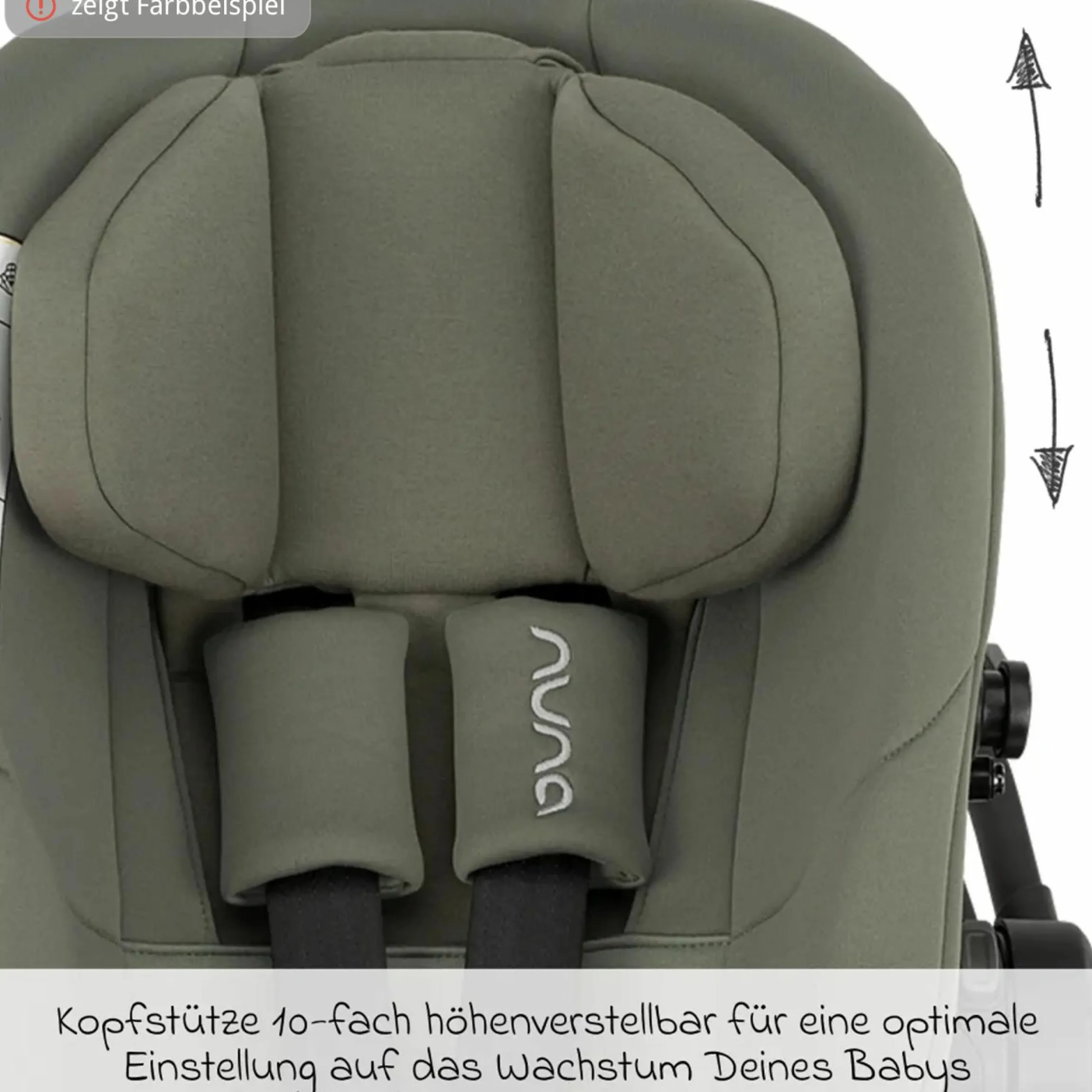 Babyschale ARRA next i-Size ab Geburt bis 13 kg (40 cm - 85 cm) Liegeposition 157° inkl. Sitzverkleinerer & Sonnenverdeck nur 3,5 kg - Caviar