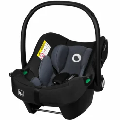 Babyschale Astrid i-Size ab Geburt bis 13 kg (40 cm - 87 cm) mit Dri-Seat-Einlage & Sonnenverdeck nur 4 kg - Black Grey