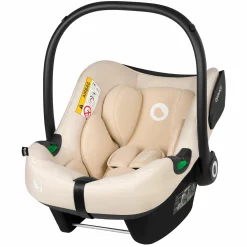 Babyschale Astrid i-Size ab Geburt bis 13 kg (40 cm - 87 cm) mit Dri-Seat-Einlage & Sonnenverdeck nur 4 kg - Beige Sand