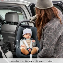 Babyschale CabrioFix i-Size ab Geburt-12 Monate (40-75 cm) inkl. Einschlagdecke & Schnullerbox - Essential Green - Kollektion 2025