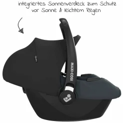 Babyschale CabrioFix i-Size ab Geburt - 12 Monate (40-75 cm) & Sitzverkleinerer, Sonnenverdeck - Essential Graphite - Kollektion 2025