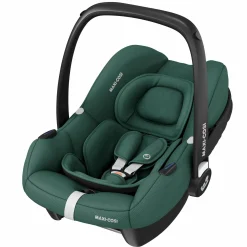 Babyschale CabrioFix i-Size ab Geburt - 12 Monate (40-75 cm) & Sitzverkleinerer, Sonnenverdeck inkl. Einschlagedecke Pusteblume - Essential Green - Kollektion 2025