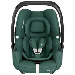 Babyschale CabrioFix i-Size ab Geburt - 12 Monate (40-75 cm) & Sitzverkleinerer, Sonnenverdeck inkl. Einschlagedecke Pusteblume - Essential Green - Kollektion 2025